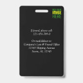 BADGE MODELE DE TEXTE D'IMAGE NOIRE SIMPLE ÉDITABLE MODE (Arrière)