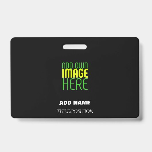 BADGE MODÈLE DE TEXTE D'IMAGE NOIRE SIMPLE ET MODERNE (Avant)