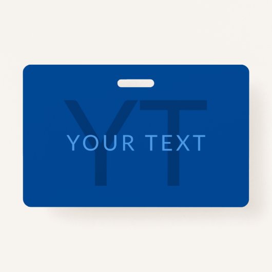 Badge Modèle de texte modifiable pour le nom monographiq (Devant)