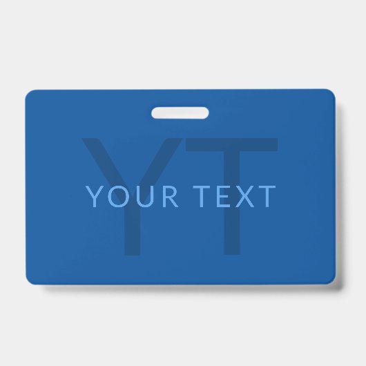 Badge Modèle de texte modifiable pour nom monogrammé etc (Avant)