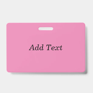 Badge Modèle de texte personnalisable rose