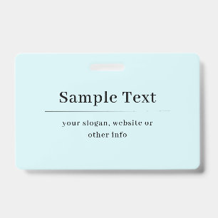 Badge Modèle de texte simple et élégant Bleu clair