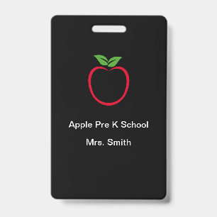 Badge Modèle d'enseignant d'école maternelle