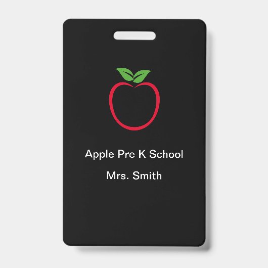 Badge Modèle d'enseignant d'école maternelle (Avant)