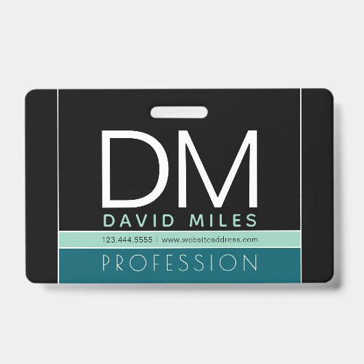 Badge Modèle d'entreprise moderne | Toutes les couleurs (Avant)