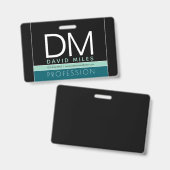 Badge Modèle d'entreprise moderne | Toutes les couleurs (Avant & arrière)