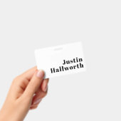 Badge Modèle d'entreprise ou de nom minimal rétro modern (Manuel / portable)