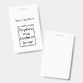 Badge Modèle des insignes de nom d'employé du budget (Avant & arrière)