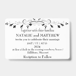 Badge Modèle d'invitation de mariage Se