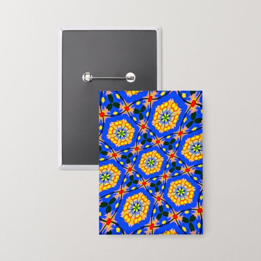 Badge Modèle floral esthétique (Recto/Verso)