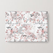 Badge Modèle floral numérique sur les tons pastel (Recto)