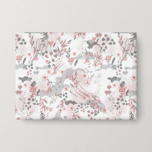 Badge Modèle floral numérique sur les tons pastel