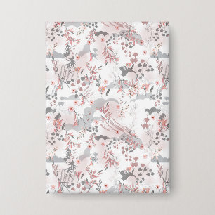 Badge Modèle floral numérique sur les tons pastel