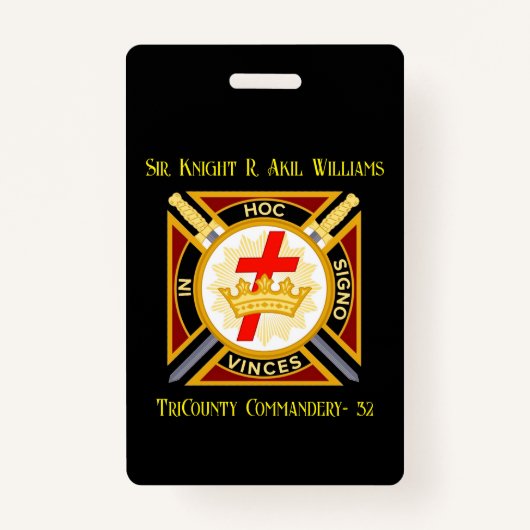 Badge Modèle maître/chevalier (Dos)