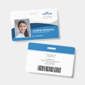 Badge Modèle moderne de photo d'employé Logo Nom Infirmi (Avant & arrière)