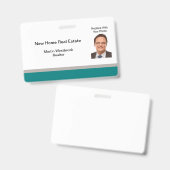 Badge Modèle photo de la restauration moderne Nom du per (Recto et verso)