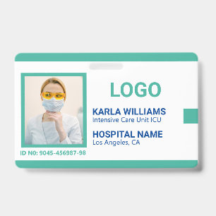 Badge MODÈLE PHOTO de l'ID infirmière de l'ICU