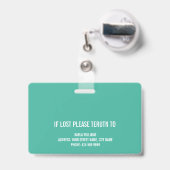 Badge MODÈLE PHOTO de l'ID infirmière de l'ICU (Back with Retractable)