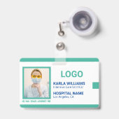 Badge MODÈLE PHOTO de l'ID infirmière de l'ICU (Front with Retractable)