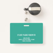 Badge MODÈLE PHOTO de l'ID infirmière de l'ICU (Back with Retractable)