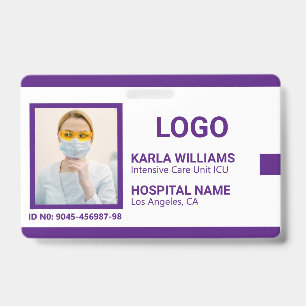 Badge MODÈLE PHOTO d'identification de l'infirmière de l