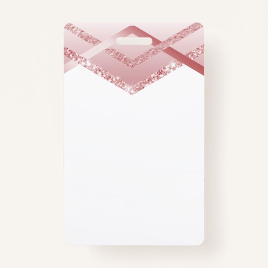 Badge MODÈLE Rosegold Parties scintillant Foil Look (Devant)