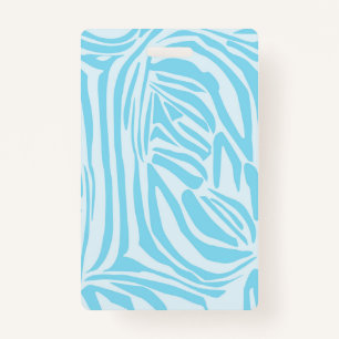 Badge Modèle Zèbre Bleu