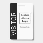 Badge Modèles de l'insigne du logo du visiteur d'affaire (Arrière)