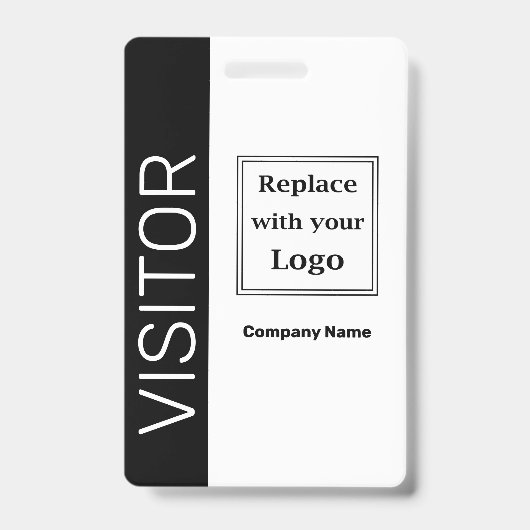 Badge Modèles de l'insigne du logo du visiteur d'affaire (Avant)