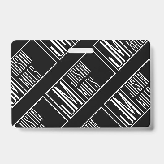 Badge Modèles de monogramme de nom avec initiales modern (Avant)