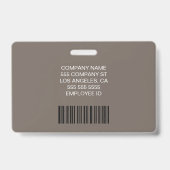 Badge Modern Custom Logo Bar Code Employee Staff Name (Arrière)