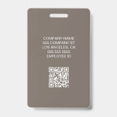 Badge Modern Custom Logo Photo Employee Staff Name (Arrière)