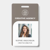 Badge Modern Custom Logo Photo Employee Staff Name (Avant)