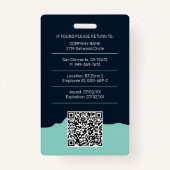 Badge Modern Employee Photo ID Company Security QR (Dos)