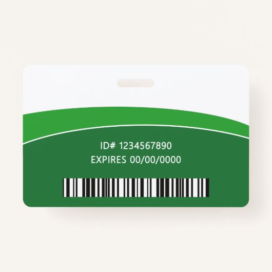 Badge Modern Logo Photo ID Barcode Employee Name (Dos)