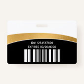 Badge Modern Logo Photo ID Barcode Employee Name (Dos)
