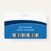 Badge Modern Logo Photo ID Barcode Employee Name (Dos)