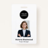 Badge Modern Minimalist Personalized Photo (Devant)