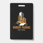 Badge Modern Orange House Roof Logo Real Estate (Avant)