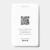 Badge Modern Photo with Logo | Custom Employee Name (Arrière)