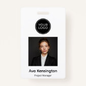 Badge Modern Photo with Logo | Custom Employee Name (Devant)