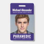Badge Modern Royal Blue Paramedic Photo ID (Avant)