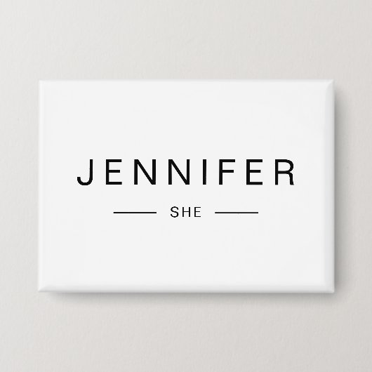 Badge Modern SHE Inspired Personalized Name Button (Recto)