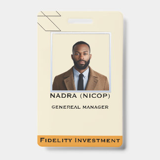 Badge Modern Teal & Peach Abstract Professional Employee