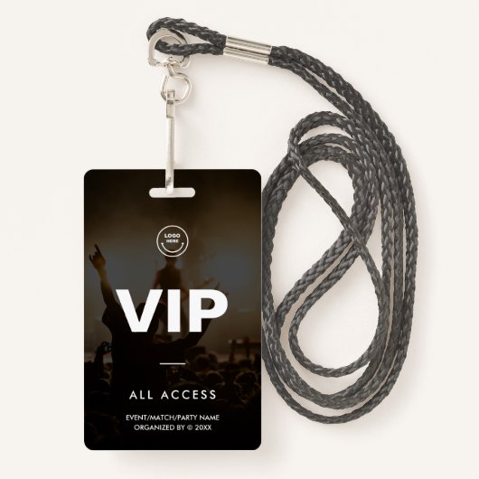 Badge Modern VIP All Access Event Concert Match Party (Devant avec lanière)