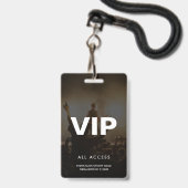 Badge Modern VIP All Access Event Concert Match Party QR (Avant avec lanière)