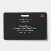 BADGE MODERNE ET MODERNE PERSONNALISABLE NOIR VÉRIFIÉ (Back)