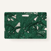 Badge Moderne feuillage vert plante Design botanique (Dos)