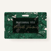 Badge Moderne feuillage vert plante Design botanique (Devant)