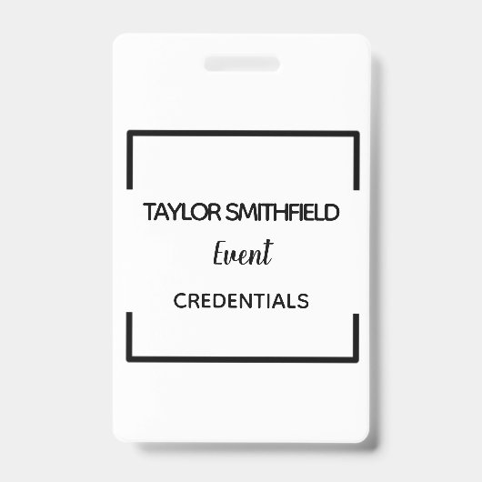 badge moderne géométrique carte de visite personna (Front)